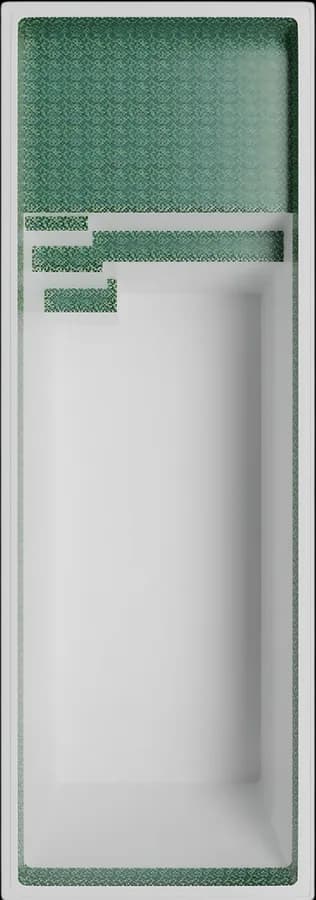 Desenho de fábrica da piscina Capri Deck 8, vista de cima